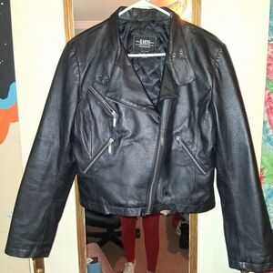 Tailor B. Moss Black Leather Moto Jacket